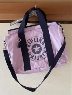 キプリング ハンドバッグ ショルダーバッグ 肩掛けバッグ パープル+ネイ