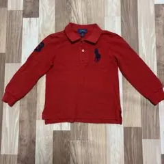 Polo Ralph Lauren 赤 長袖ポロシャツ 3T