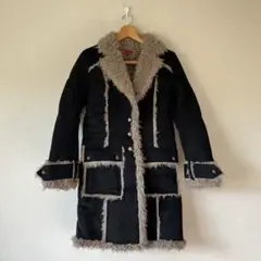 【美品】OZOC ムートンボアコート 黒