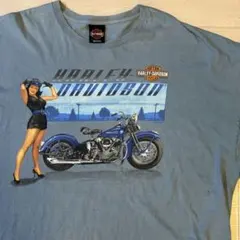 【ピンナップガール】ハーレーダビッドソン Tシャツ 3XL テキサス 青
