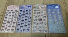 【24時間以内発送】ぷくっとシール　人気サンリオ4シートセット　正規品