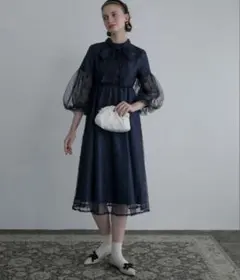 BONLECILL noir 2way リボン付きドレス