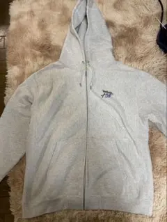 HUF グレー フルジップパーカー XL