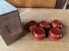 津軽塗 椀 5客セット 朱塗り 木製漆器 - メルカリ