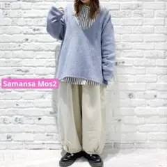 サマンサモスモス Vネックニットプルオーバー SM2