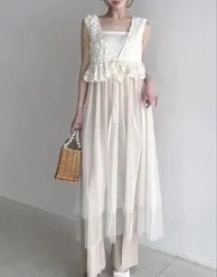 ロイヤルパーティ 新品 フリンジフリルチュールドッキングジレ スナイデル好きものサムネイル