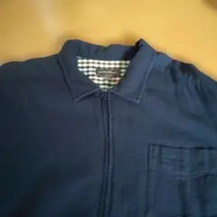 Eddie Bauer ネイビー ジップアップシャツ L