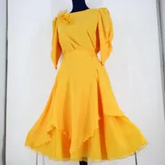 【美品 社交ダンス衣装】上下セット U:NA Lサイズ オレンジ かわいい 無地