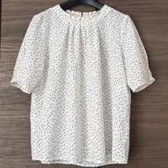 anysis ドット柄シフォンブラウス