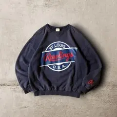 日本製RawlingsローリングスUSAスウェットセントルイスロゴ紺ネイビー Lのサムネイル