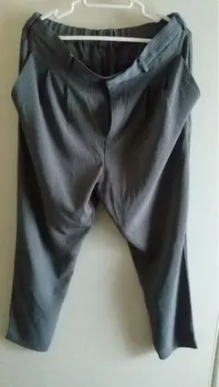 ユニクロ グレー ストライプ ジョガー スラックス