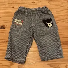 DOUBLE B ストライプ ハーフパンツ 120 デニム　ミキハウス