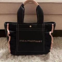 JILLbyJILLSTUART フリルトートバッグ ブラックピンク