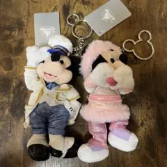 ミッキー ぬいぐるみキーホルダー・キーチェーン バースデー 誕生日 2点セット