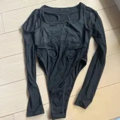 SHEIN 長袖 ボディスーツ ブラック XSのサムネイル