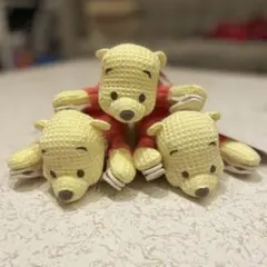 ディズニーリゾート　くまのプーさん　肩乗せ ぬいぐるみ クリップ 3個セット