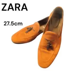 ZARA MAN タッセルローファー 43 27.5cm ブラウン スエード