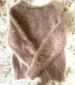 グリーンレーベルリラクシング　アンゴラニット　スモーキーピンク