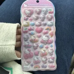 【正規品】 コットンパフィーシール ハローキティ ヒョウ柄