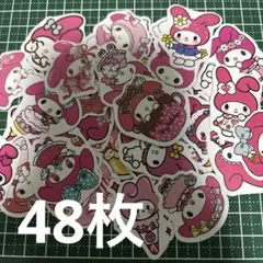マイメロ フレークシール ステッカー 48枚