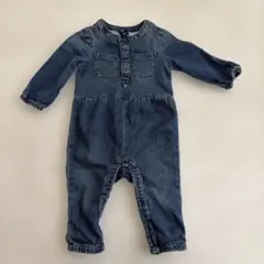 ベビーギャップ　デニム　長袖ロンパース 70 お出かけ 可愛い 秋 リンク