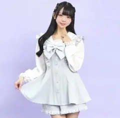 Secret Honey レースセーラー襟セットアップ Gray 水色