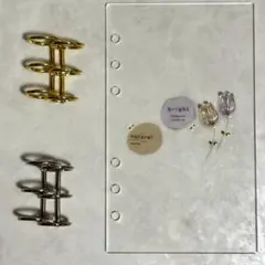 ✨A様専用✨A6 アクリルレジンバインダー　リング付き　韓国　貯金