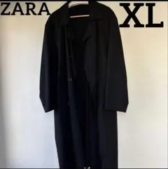 ZARA コート　トレンチコート ブラック　XL 黒　美品　メンズのサムネイル