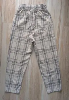 超美品 ラブトキシック 女の子 M150 チェック柄 ロングパンツ ベージュ