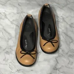 Re:getA リボンバレエパンプス キャメル ウェッジソール 日本製 Sのサムネイル