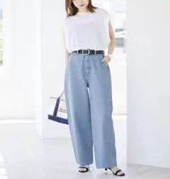 新品 COHINA×KAIHARA ミドルライズストレートデニム Short S - メルカリ