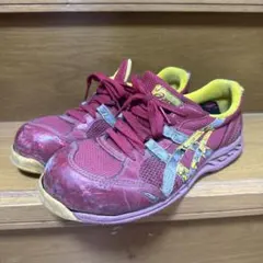 asics 安全靴 レッド イエロー　ウィンジョブ