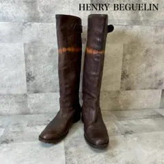 Henry Beguelin レザー　ロングブーツ　茶　36.5 RG214のサムネイル