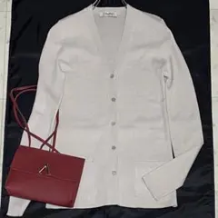 SMaxmara ロングカーディガン ウールピンクがかったホワイト系 S位