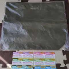 カーキ リンガーハット福袋 トートバッグ 100円引きクーポン22枚付き