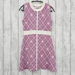 ☆ ROYAL PARTY ☆ エンブレム総柄 ニットミニワンピース