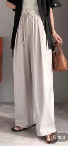classical elfワイドパンツ　ライトグレー