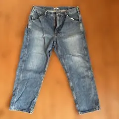 名作 希少35 ユニクロU ワイドフィットジーンズ 425818 薄紺 88cm