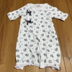 petit main 小花柄 2wayドレスオール50〜70フリルリボン付き