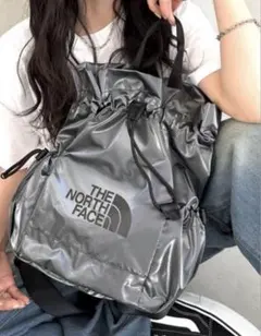 THE NORTH FACE 巾着バッグ シルバーグレー - メルカリ