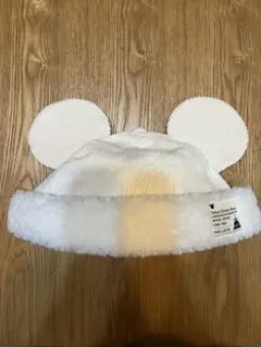 ミッキーマウス 耳付きホワイト帽子