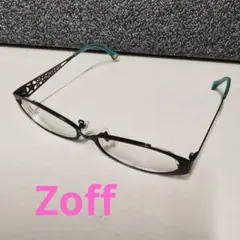 Zoff 度入り眼鏡　テンプルに装飾