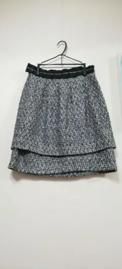 【美品！！】ツイードスカート ブラック