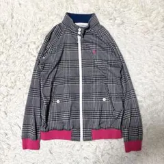 パーリーゲイツ 裏メッシュ ジップジャケット グレンチェック グレー系 1