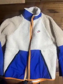 値下げしました！ Nike フリースジャケット ホワイト/ブルー/オレンジ