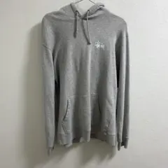 STUSSY ステューシー ロゴ パーカー グレー Lサイズのサムネイル