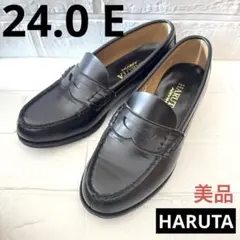 美品❣️HARUTA 4514 コインローファー 24.0cm E ブラックのサムネイル