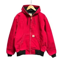 超希少　90s USA製　カーハート　アクティブジャケット　レッド　赤　ブラック