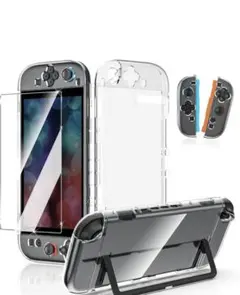 Switch 2 ガラスフィルム+ Switch 2 クリアケースAmzstar