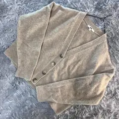 ユニクロ スフレヤーンVネックショートカーディガン（長袖）